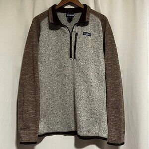 Patagonia Better sweater 1/4 Zip Bleached Stone/Pale Khaki Size ML